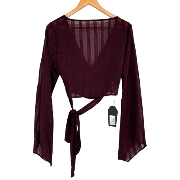 Disturbia Deep Purple Wrap Blouse - Picture 11 of 13